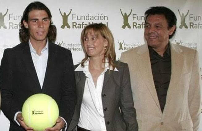 Sebastian Nadal with his son, Rafael Nadal, and ex-wife, Ana Maria Parera.